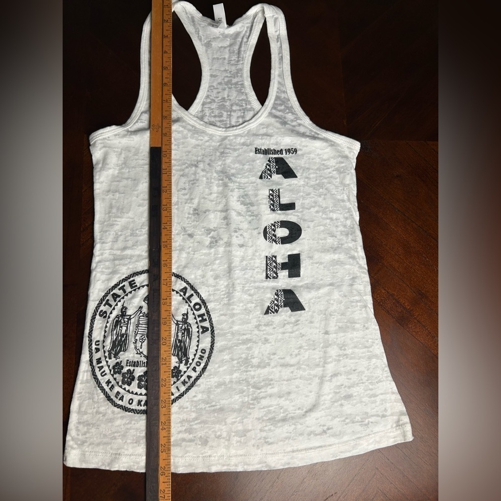 Next Level Apparel White Aloha Tank Top - Picture 2 of 6